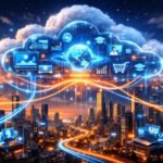 Felhőalapú technológiák látképe, felhőközpontokkal, digitális szolgáltatásokkal, adatokkal és felhasználói eszközökkel