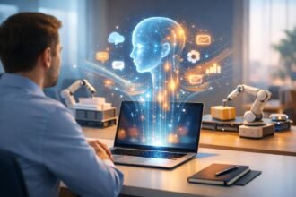 AI-alapú automatizáció a munkahelyen, robotok és munkatársak hatékony együttműködése a mindennapokban