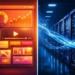 Kreatív ábrázolás a frontend vagy backend közötti választási dilemmáról fejlesztők számára